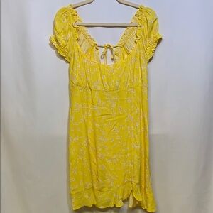Sophie Rue Yellow Tie Back Mini Sundress